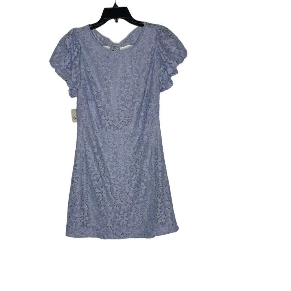 Free People Hailee Lace Short Puffed Sleeve Mini Dress